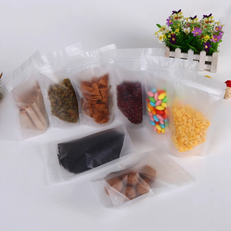 17*23+4cm Frosted Moisture-proof Food Bags Stand Up Pouch Ziplock Packaging for Beverage Coffee Snack Cookie Baking | Дом и сад