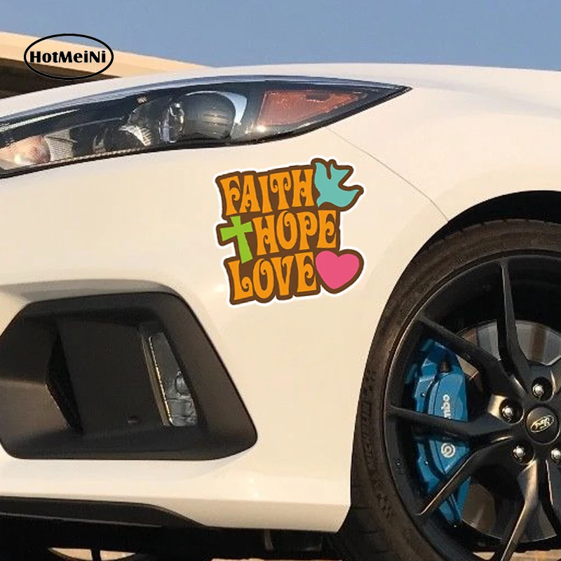 HotMeiNi Car Styling Sticker Faith Hope Love Vinyl Laptop Travel Luggage Waterproof Accessories 13 x cm | Автомобили и мотоциклы