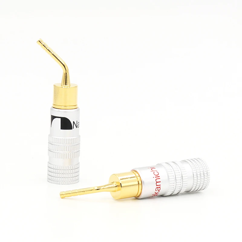 8 шт. винтовые штекеры Nakamiche 2 мм|banana pin connector|angle plugconnectors gold |