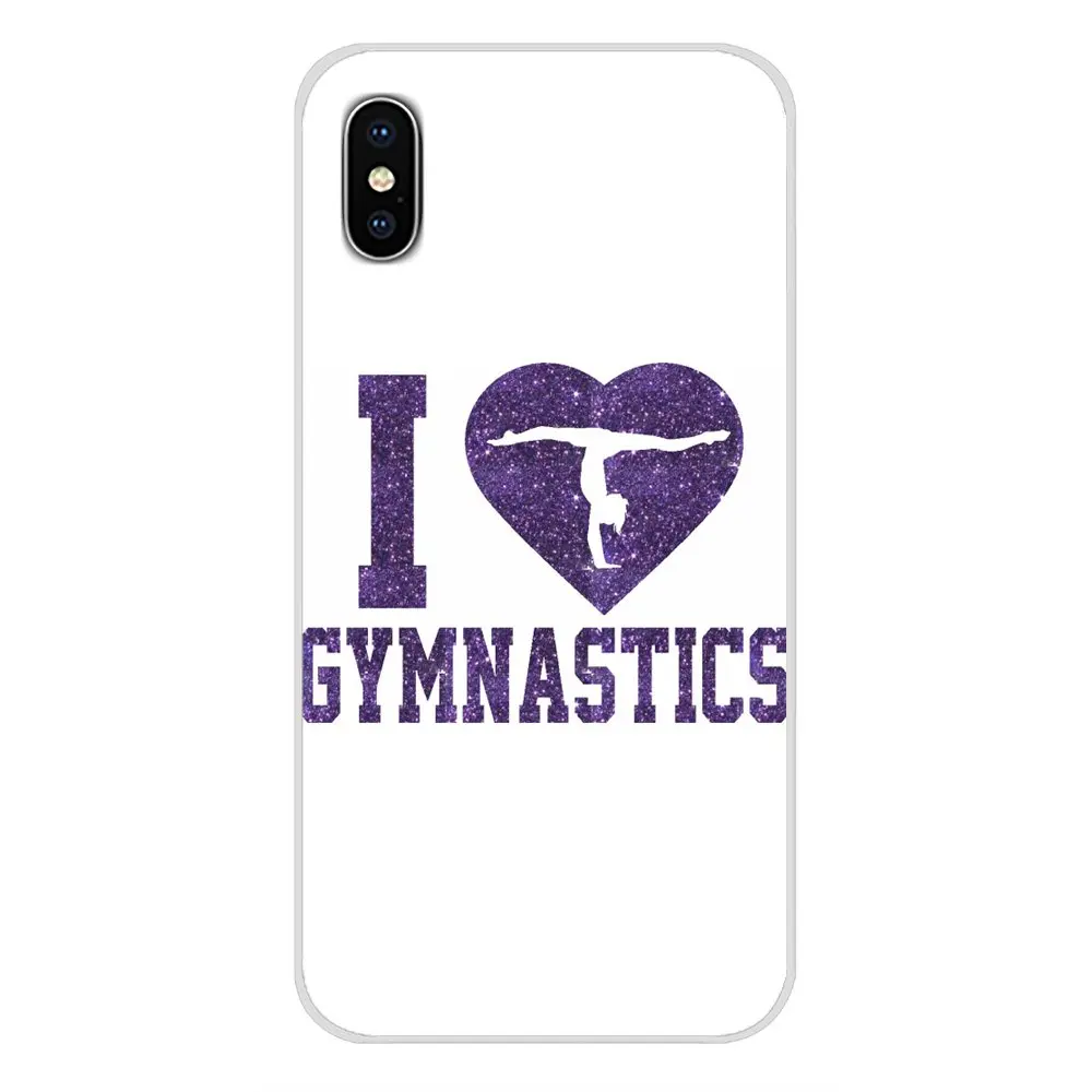 Чехлы для телефонов с аксессуарами Love Gymnastics для Apple iPhone X XR XS MAX 4 4S 5 5S 5C SE 6 6S 7 8 Plus iPod Touch.