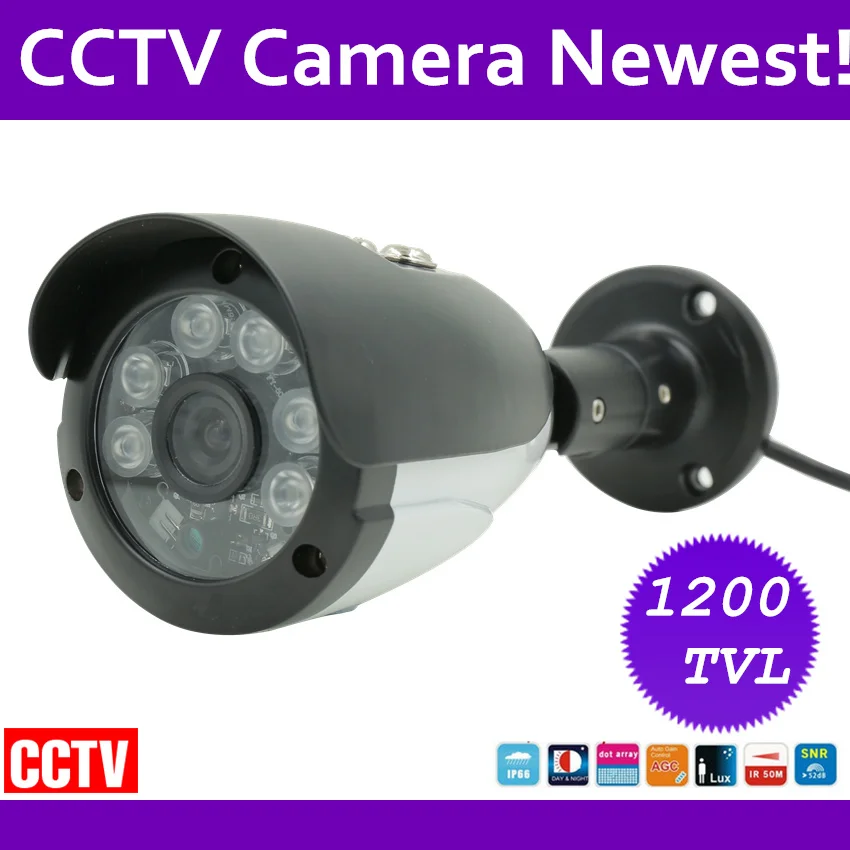 1/3 Sony CCD 1200tvl CCTV Камера HD наружная цилиндрическая Водонепроницаемый ИК 6ir