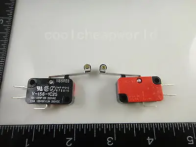 

50pcs V-156-1C25 MICRO SWITCH SPDT HINGE ROLLER LEVER 15A