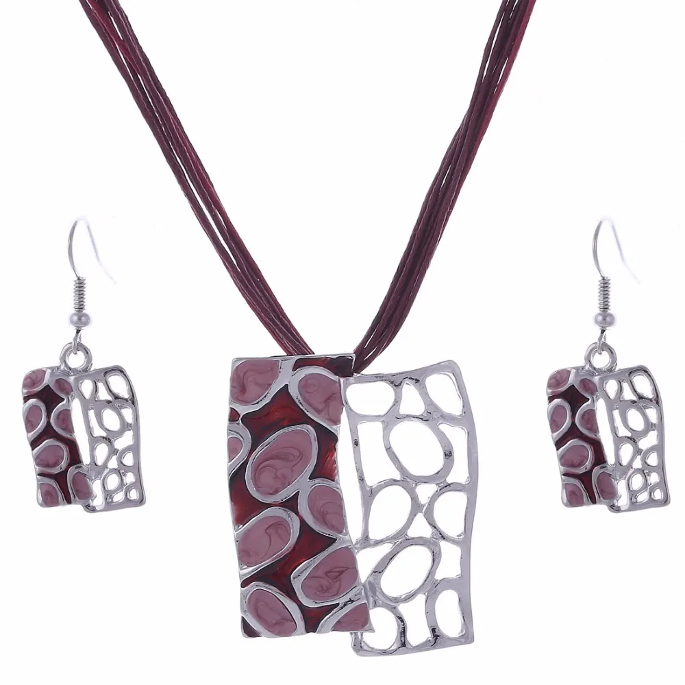 Женский комплект из колье и серёг с подвеской цепочкой | Украшения аксессуары