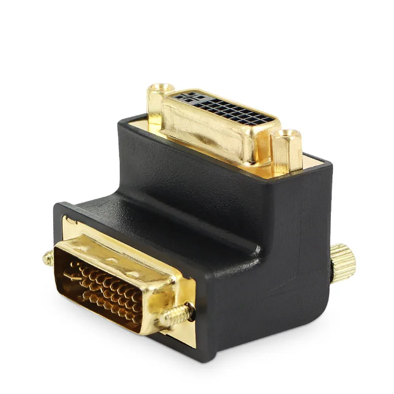 

DVI24+5 Male lnsert - Female lnsert 90 Degree Adapter, Right Angle, Full Pin DVI Elbow Adapter