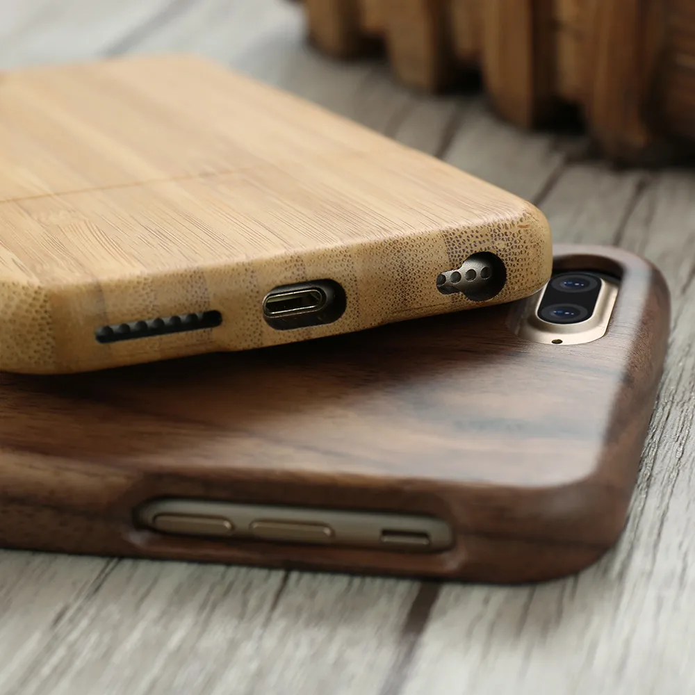 Чехол KISSCASE 2 в 1 для iPhone 7 8 Plus жесткий защитный чехол из натурального дерева