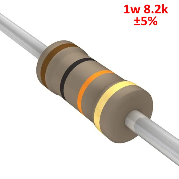 Карбоновый пленочный резистор PHISCALE 8 2 кОм 1 Вт 5% Допуск 200 шт.|resistor 1w|resistor filmresistor