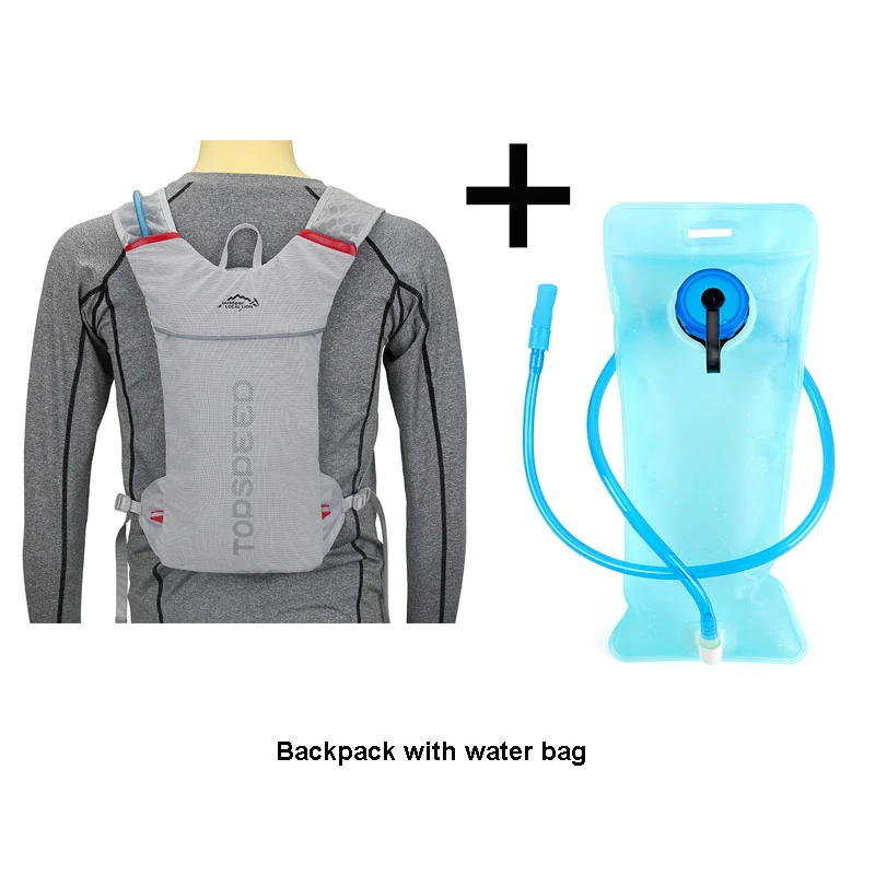 Gray and water bag Local Lion 5L Running Backpack Hydration Backpack Jogging Sport Backpack Trail Running Marathon Bag - Цвет: Gray and water bag