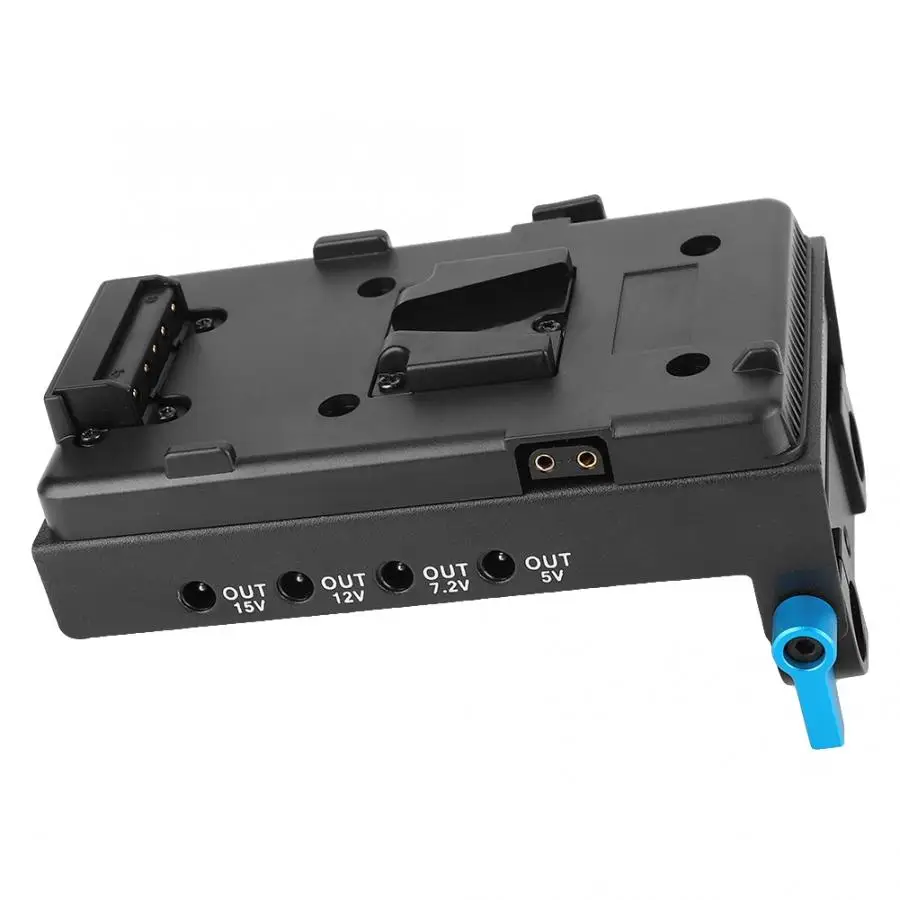 V-mount батарея пластина адаптер с двойным отверстием стержень зажим для камеры монитор FW50 батарея, E6 батарея