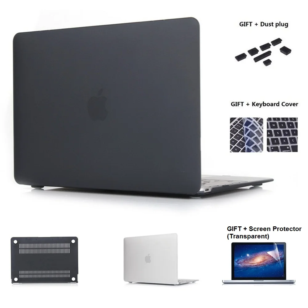 QUWIND Непрозрачный Кристальный жесткий чехол для MacBook 12 дюймов Air 11 13 Pro 15 16 retina 2018 |