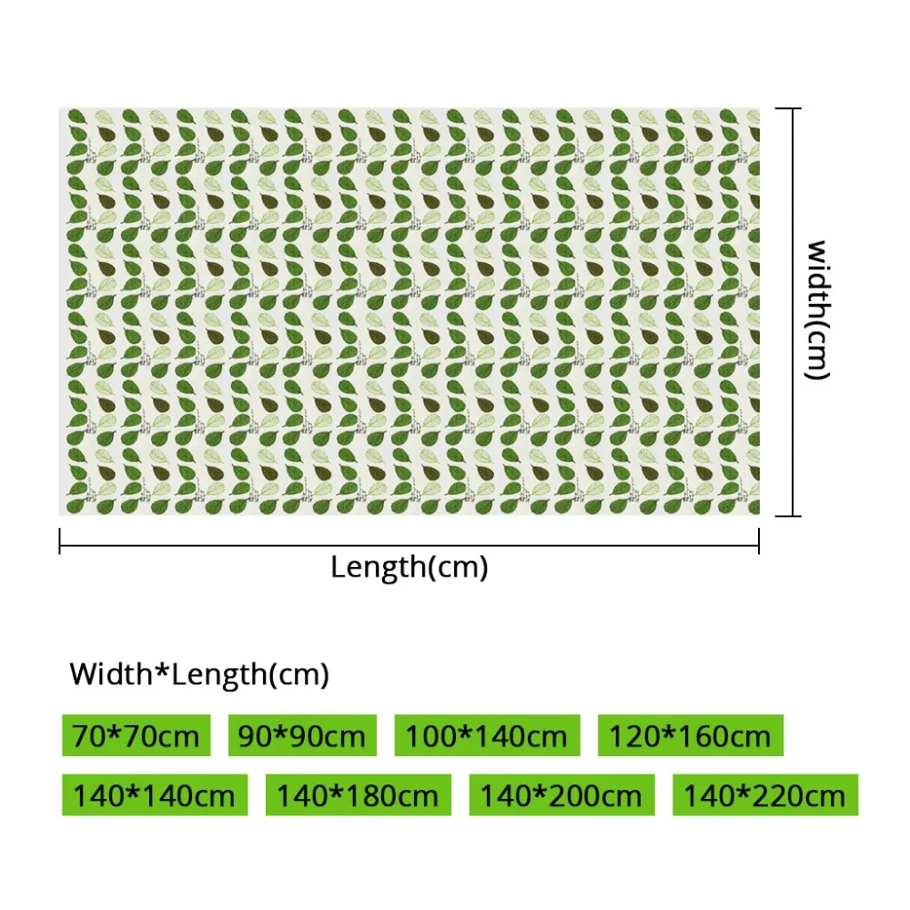 

Pretty Green Leaves Pattern Decoration Table Cloth Cotton Linen Rectangle Tablecloth Dining Table Cover For Kitchen Home Decor