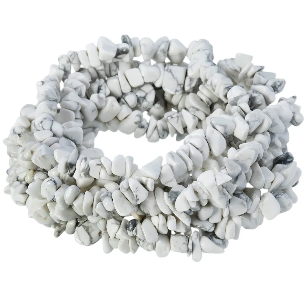 TUMBEELLUWA белая каменная крошка Howlite неравномерная форма просверленные свободные