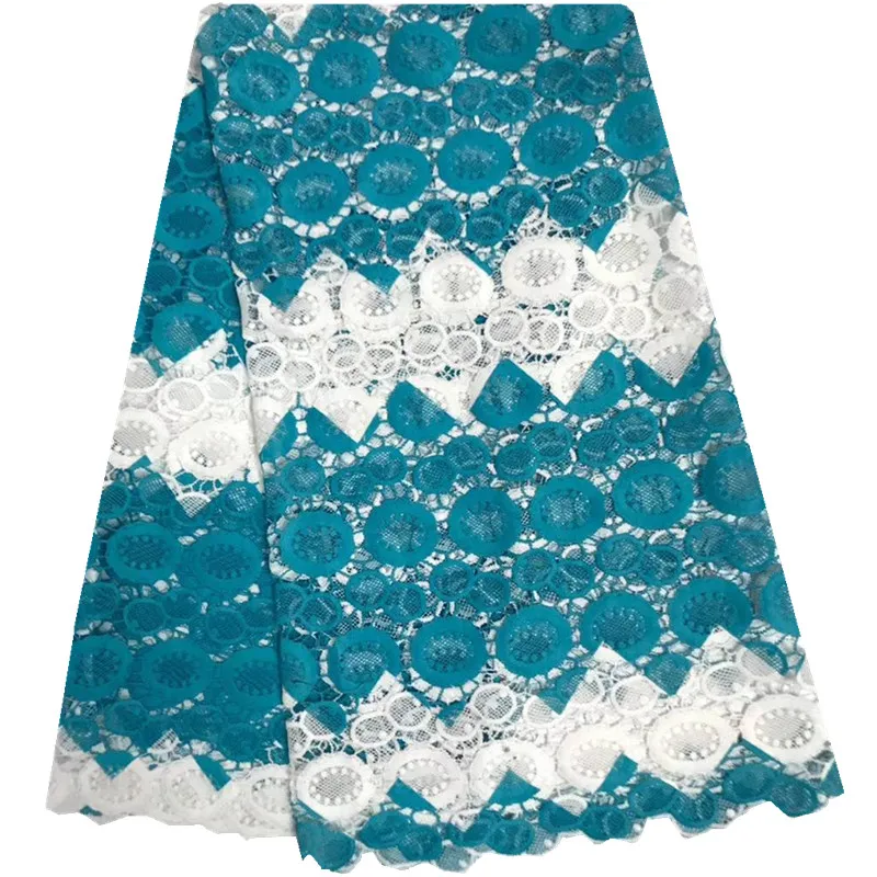 Новый нигерийские африканских Кружево Ткань S молочного шелка принт