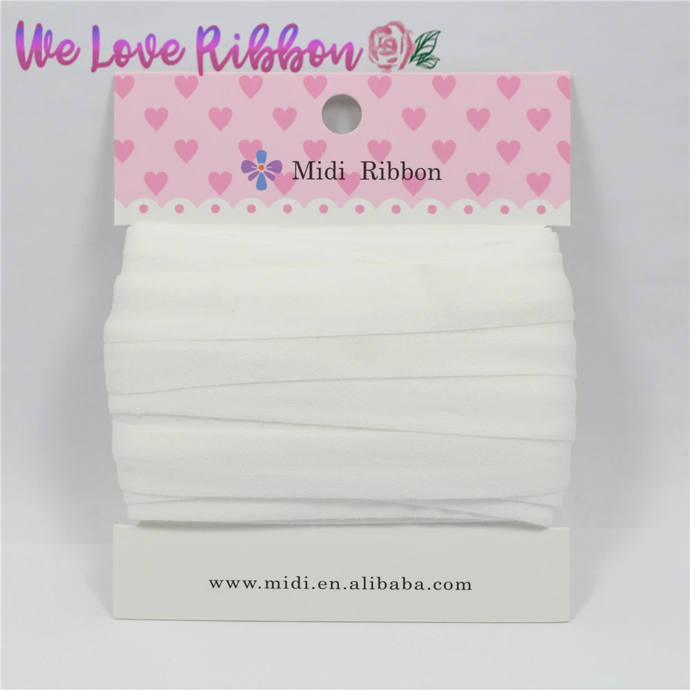 5/8 &quot16 мм белый матовый FOE Fold Over Elastic 10 ярдов/упаковка швейная тесьма эластичные DIY