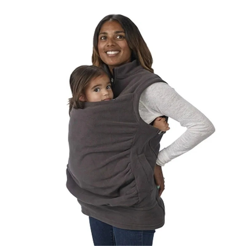 Grey Autumn Winter Vest Maternity Hoodies For Pregnant Women Clothes Baby Carrying Hooded Pregnancy Top Sweater Maternity Clothing - Цвет: Grey