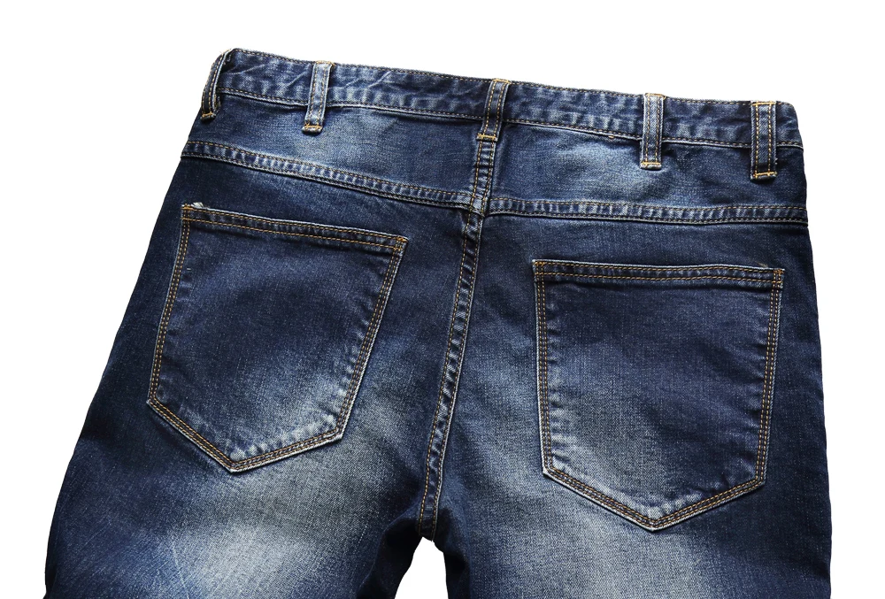 2017 Модные мужские 3D джинсы дизайнерские модные байкерские Стрейчевые в стиле