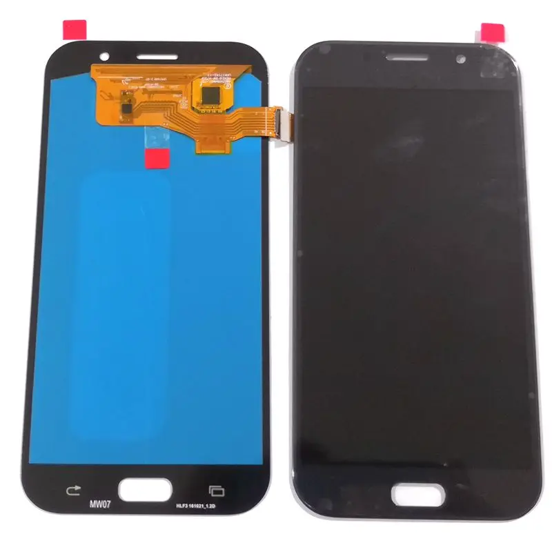 

2017 для samsung Galaxy A7 A720 A720F SM-a720F ЖК-дисплей с сенсорным экраном и цифровой преобразователь стеклянного экрана в сборе Amoled версия