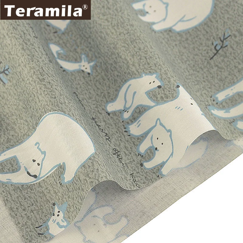 Teramila 100% хлопковый тканевый измеритель ткани мягкий светильник серый медвежонок