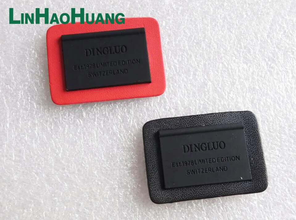 20 шт./лот черная/красная искусственная кожа Пришивные матовые черные