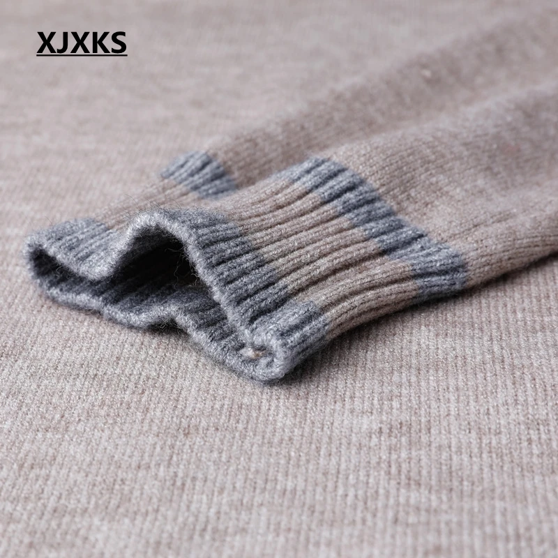 XJXKS, женские свитера и пуловеры, для молодых леди, Modis, топ, вязаный, Pull Femme, высокое качество, шерстяной джемпер, женский свитер