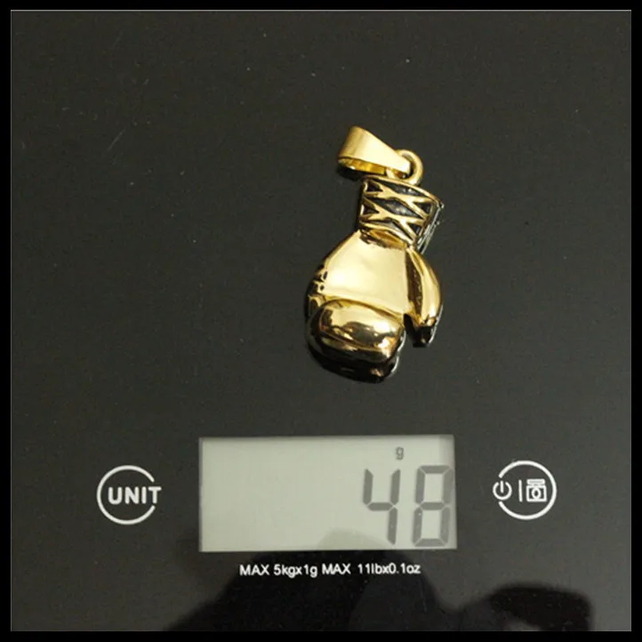 Новейшая пара подвесок Boxglove для влюбленных нержавеющая сталь 316L золотой цвет