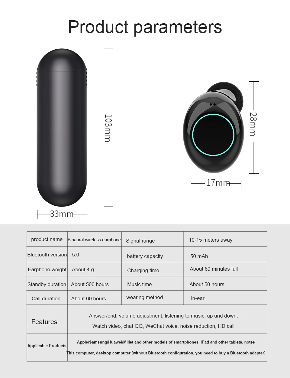 X8 наушники Bluetooth 5,0 сенсорное управление беспроводные TWS наушники IPX8 водонепроницаемые наушники Музыкальная гарнитура мини наушник