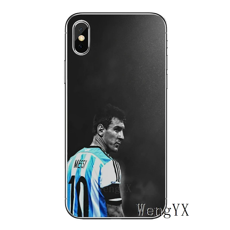 For Apple iPhone X XR 8 7 plus XS Max 6s 6 SE 5s 5c 5 4s 4 Barcelona Messi Soft mobile phone cover case | Мобильные телефоны и