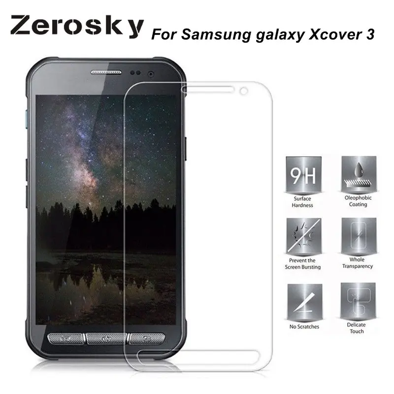 Закаленное стекло Zerosky 2 шт. для Samsung galaxy Xcover 3/G388f защитная пленка экрана X Cover 3 Xcover3