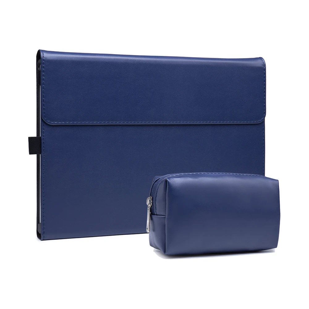 PU Blue with Bag Чехол для ноутбука из искусственной кожи для microsoft Surface Pro 6, чехол для планшета, подставка для планшета, держатель для Surface new Pro 4/Pro 5, чехол для ноутбука - Цвет: PU Blue with Bag