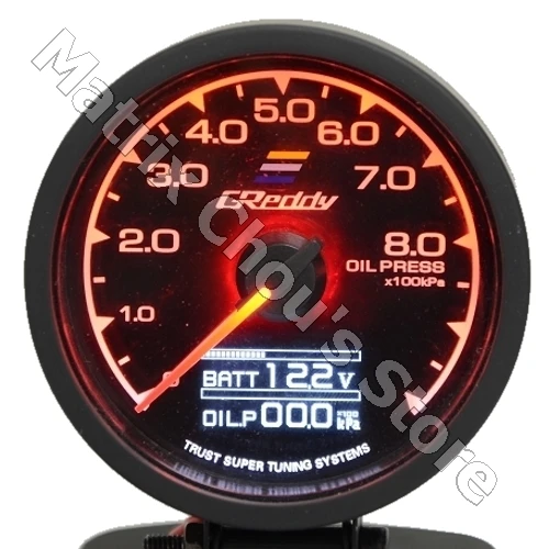 Универсальный Масляный Пресс-манометр GReddi 7 световых цветов ЖК-дисплей с мм