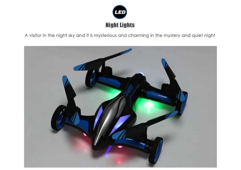 JJRC H23 RC Helicopter 2.4G RC Quadcopter Car Land Sky 2 in 1 UFO RTF Quadcopter 3D Flip One-key Return Headless Mode Drone Dron