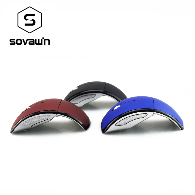 Складная Беспроводная мини мышь Sovawin 2 4g Оптическая usb матовая поверхность