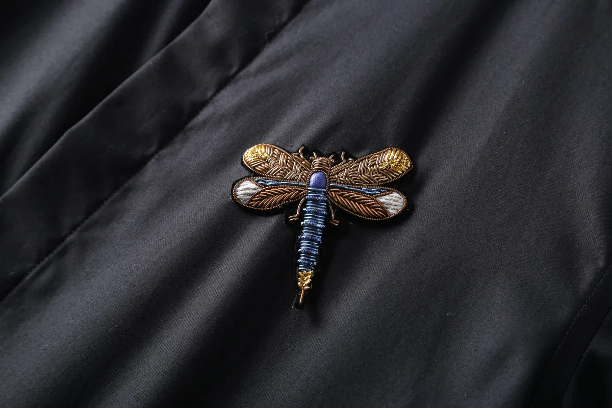 Мужские рубашки из 100% хлопка роскошные мужские с коротким рукавом Украшенные