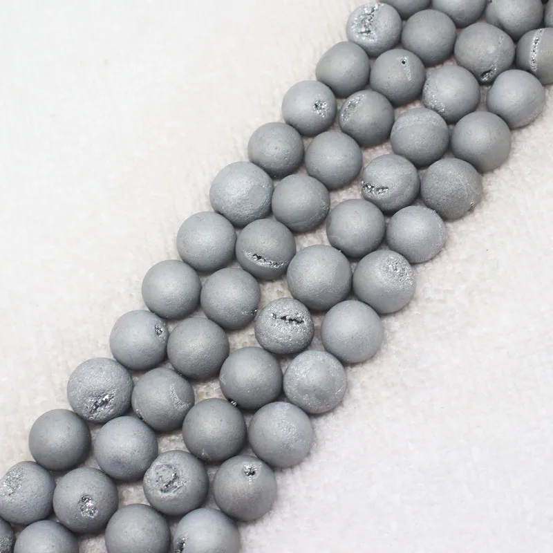 Оптовая продажа серебряного покрытия смайлик Агаты круглые Beads15 &quot/38 см для