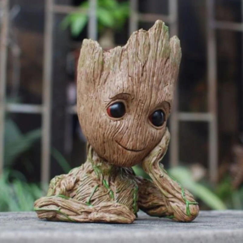 Marvel Мстители стражи Галактики дерево цветочный горшок фигурки милые модели