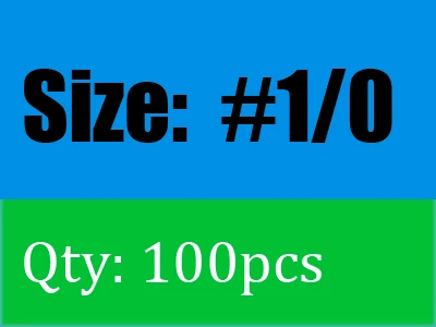 Size 1-0 S74S NP-DT, 100 шт. рыболовные крючки, стример, соленые водные рыболовные крючки, мухобойка, ловля нахлыстом - Цвет: Size 1-0