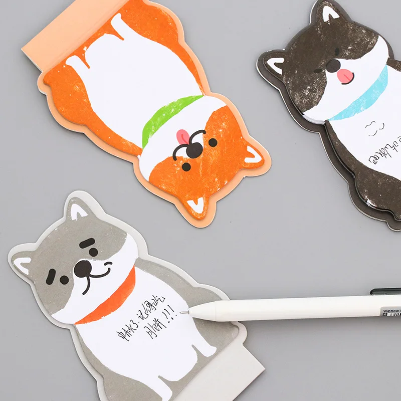 1 шт. милый кот собака Блокнот бумаги для заметок на клейкой основе Тетрадь милые