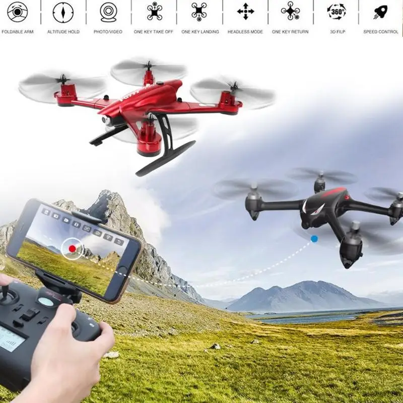 MJX B2W Bugs квадрокоптер мини Drone с Камера 1080 P HD 5GPS WI FI RC quadrupter