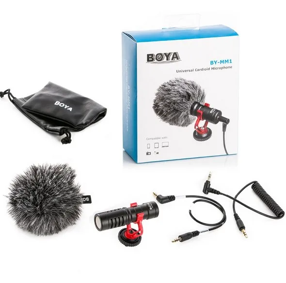 BOYA BY-MM1 Компактный На-камера видео микрофон Youtube Vlogging Запись для iPhone смартфон Huawei