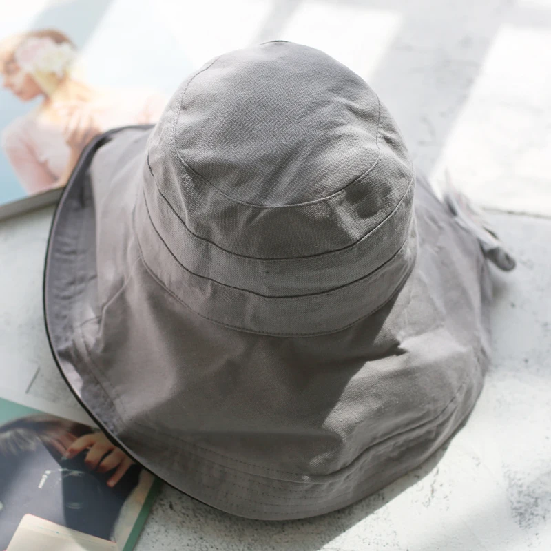Large Brim Foldable Summer Hats For Women Cotton Flower UV Protect Visor Beach Sun Hat Sonnenhut | Аксессуары для одежды