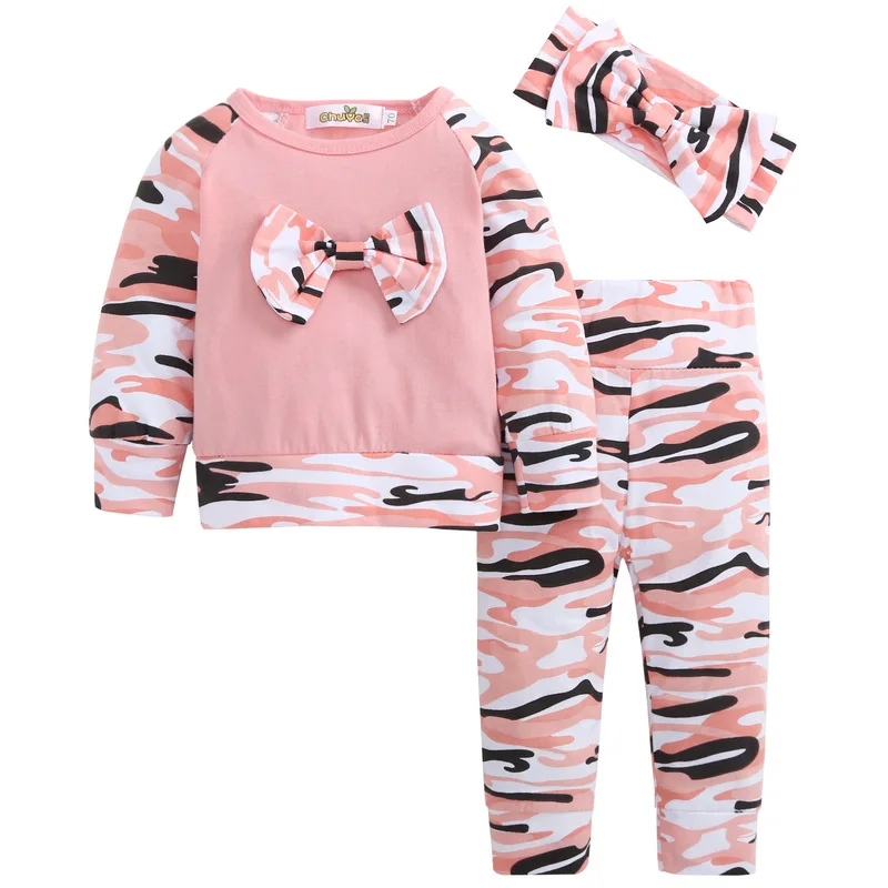 Комплект одежды для новорожденных BibiCola спортивный костюм из 3 предметов на весну