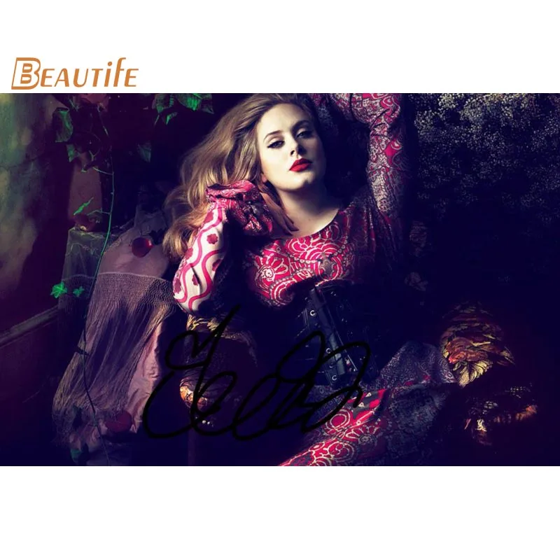 Изготовленный На Заказ Adele плакат ткань Шелковый украшения дома настенный