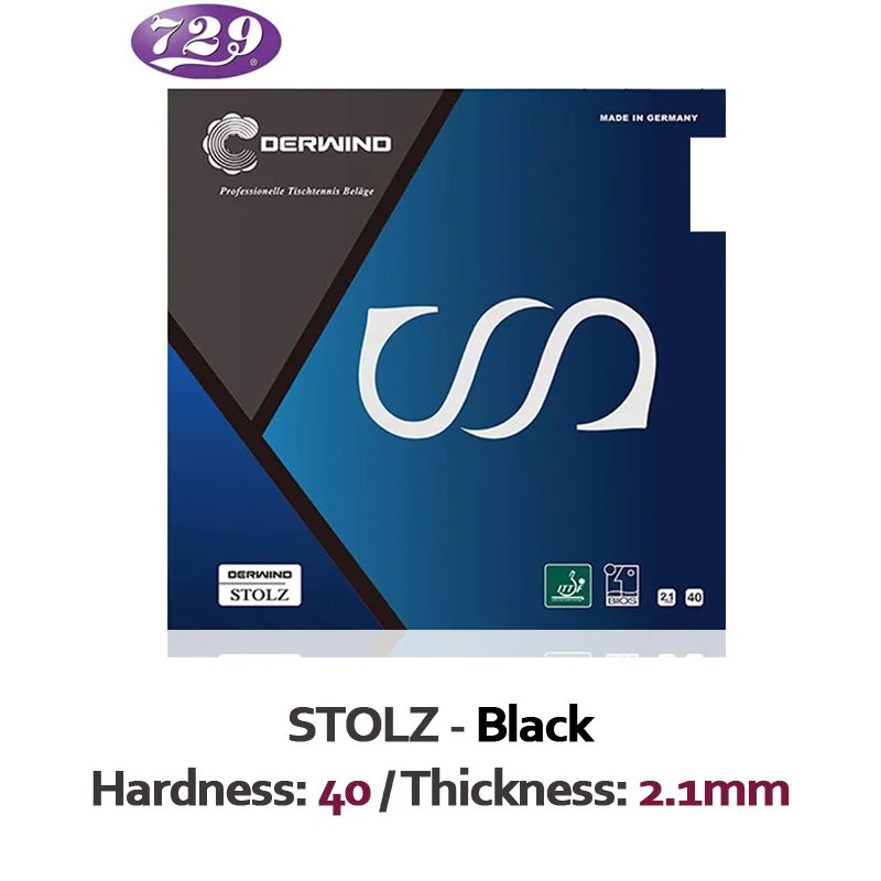 Stolz Black DERWIND(729 Германия) RAYHE/STOLZ(для 40+, сделано в Германии) резиновый пинг-понг для настольного тенниса - Цвет: Stolz Black