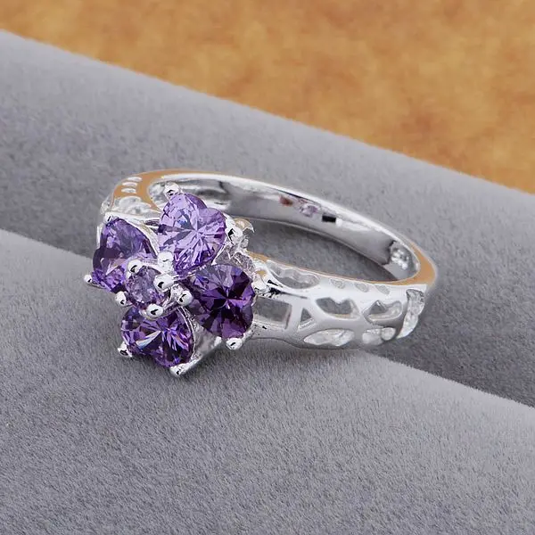 AR546 модные ювелирные изделия серебряный цвет подарки популярные кольца для