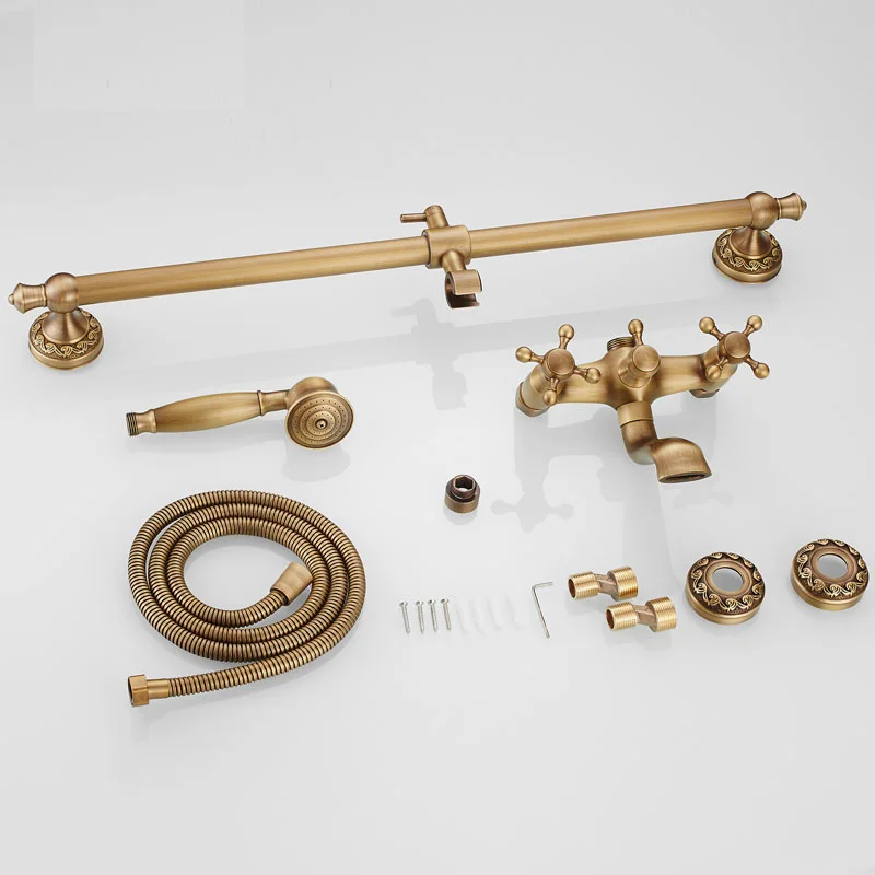 Регулируемый раздвижной держатель для душевой лейки под античную