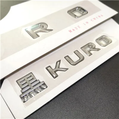 Kuro badge Специальное черное издание боковая дверная ручка зеркала заднего вида задний светильник накладка багажника для Lexus LX570 - Цвет: Kuro badge