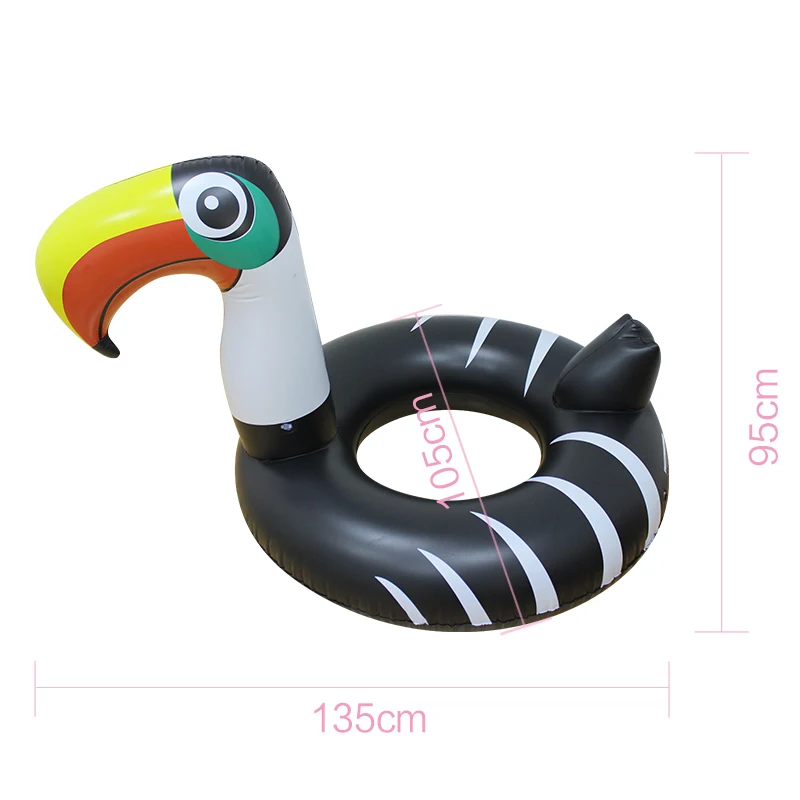 Гигантское плавательное кольцо Black Toucan плавательный круг 2019 новый надувной Woodpecker
