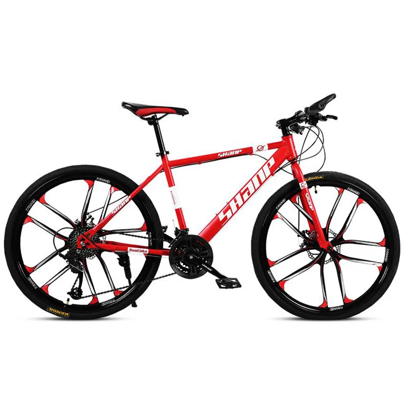 Verkaufen Mountainbike 21 Und 24-Zoll Variabler Geschwindigkeit Fahrrad Doppel Disc Bremse Ein Rad Mehrere Farbe Geeignet Für Erwachsene