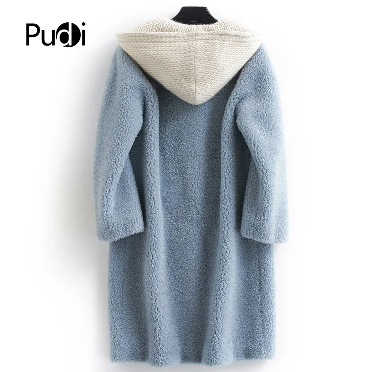 PUDI B181089, женская зимняя теплая меховая куртка из натуральной шерсти с капюшоном, натуральная куртка для отдыха для девочек, Женская куртка, пальто