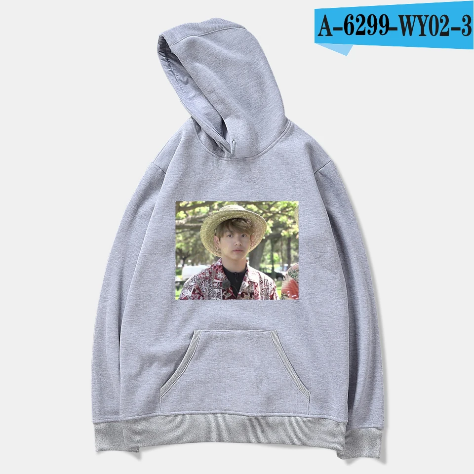 Aikooki/женские весенние Гавайские толстовки Jungkook для девочек и мужчин; худи в стиле Харадзюку; повседневная мужская одежда размера плюс - Цвет: Gray