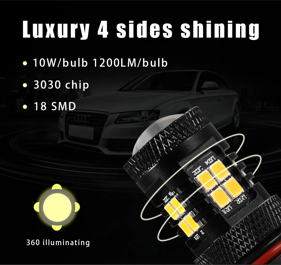 AILEO 2 шт. H11 9005 H16(JP) светодиодный супер яркий автомобильный противотуманный фонарь 3000K 6000K белый авто светодиодный H8 H9 лампа